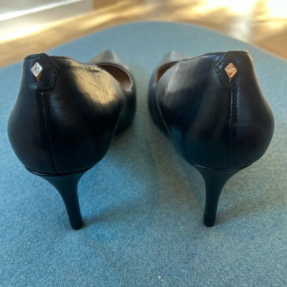 Sam Edelman Tristan Classic Black pointy toe leather pumps - Picture 3 of 5